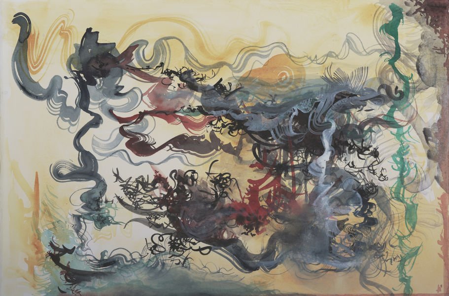 Aquarelle abstraite contemporaine originale à vendre