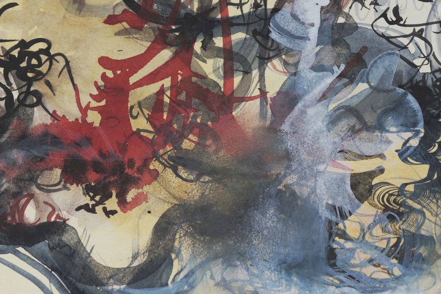 Photographie artistique abstraite issue d’une aquarelle originale