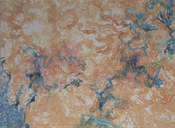 aquarelle-ancrage-fragile-configurations-interieures Ancrage fragile est une aquarelle abstraite contemporaine aux formes ancrées et équilibre fragile.