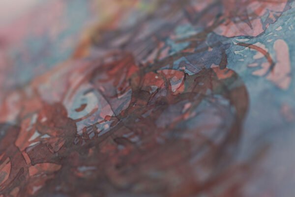 aquarelle-essaimage-diffus-configurations-interieures-détail1 Essaimage diffus — aquarelle abstraite originale