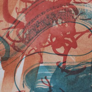 Souffle graphique #3 est une photographie abstraite contemporaine aérienne avec gestes graphiques légers