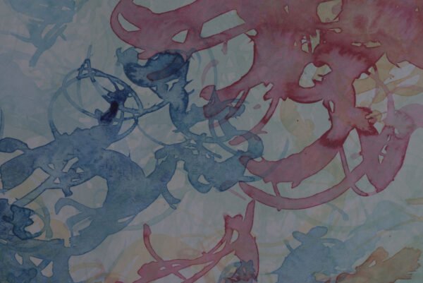 aquarelle-circulation-douce-écritures-vivantes-détail3 Circulation douce — aquarelle abstraite originale