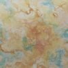 aquarelle-rayonnement-diffus-configurations-interieures Rayonnement diffus est une aquarelle abstraite contemporaine lumineuse ocre et turquoise aux formes diffuses