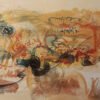 aquarelle-souffle-graphique-écritures-vivantes Souffle graphique est une aquarelle abstraite contemporaine graphique aux gestes fluides et respiration légère