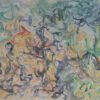 Trace persistante - Ecritures vivantes Trace persistante est une aquarelle abstraite contemporaine expressive aux traces persistantes et rythmes organiques